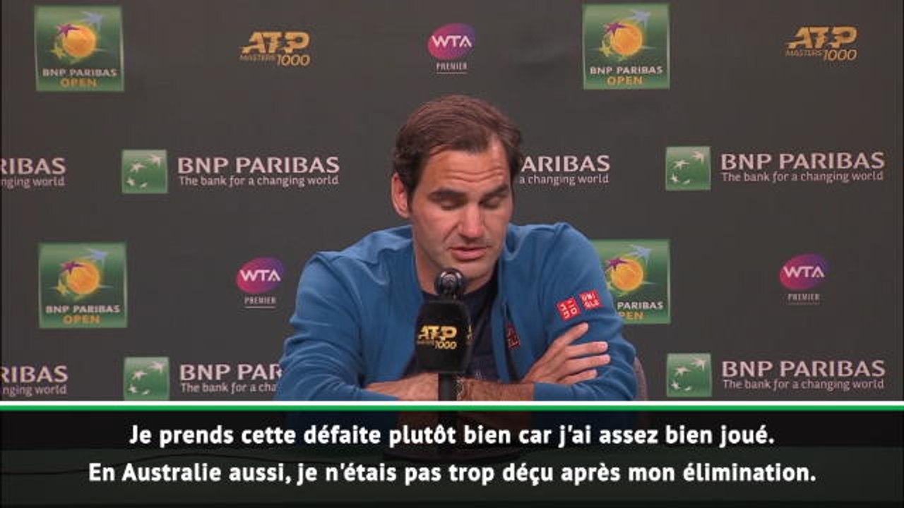 Indian Wells - Federer, la positive attitude