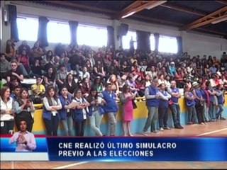 CNE realizó último simulacro electoral