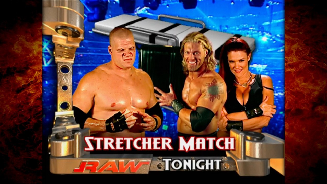 Kane vs Edge w/ Lita Stretcher Match (Kane Tombstones Lita on Steel Stage)! 7/25/05 [1/2]