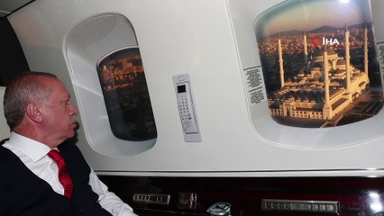 Cumhurbaşkanı Erdoğan Çamlıca Camii'ni havadan inceledi