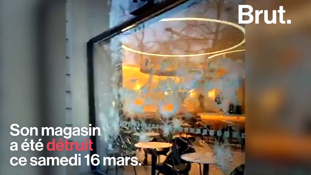La réaction du gérant d'une boutique vandalisée sur les Champs-Élysées