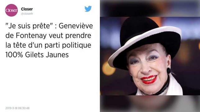 Gilets jaunes : Geneviève de Fontenay prête à s'engager