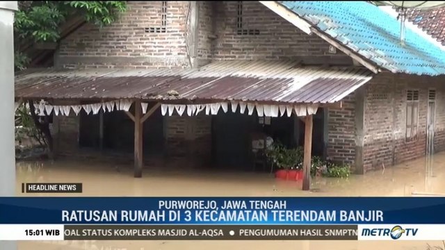 Tiga Kecamatan di Purworejo Terendam Banjir