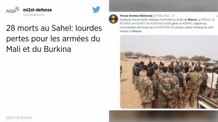Mali. Le bilan passe à 23 militaires tués dans une attaque contre l'armée dans le centre du pays