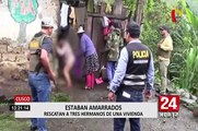 Cusco: policía rescató a hermanos que estaban amarrados y abandonados en vivienda
