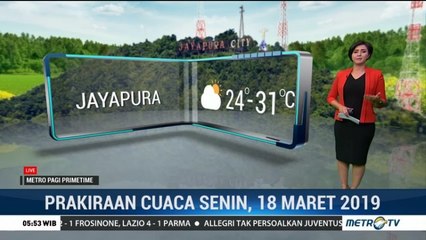 Prakiraan Cuaca: Senin, 18 Maret 2019