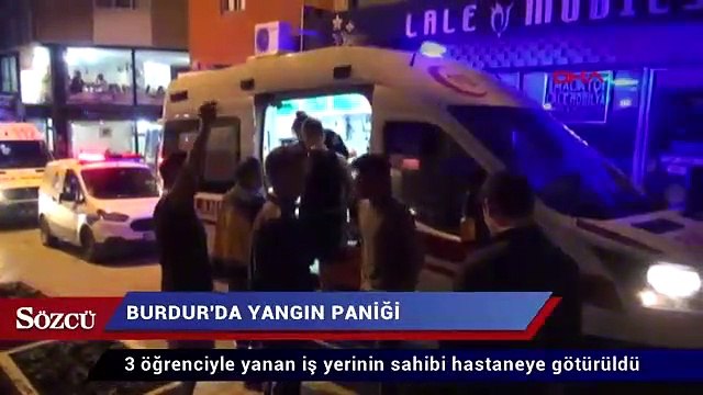 Öğrenci pansiyonu altındaki iş yerinde yangın korkuttu