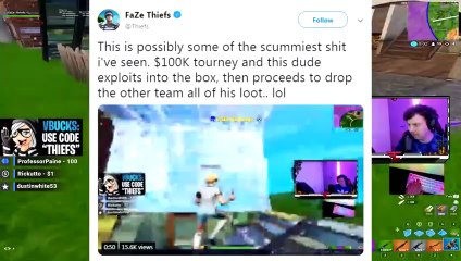 Fortnite FaZe EXPOSES Pro Player Caught CHEATING In 100k Scallywag Cup!
