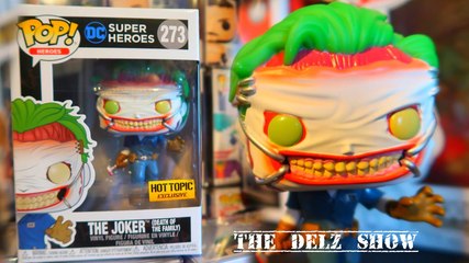 DC  COMICS THE JOKER DEATH OF THE FAMILY FUNKO POP HOT TOPIC EXCLUSIVE DETAILED LOOK DC COMICS