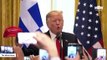 'Make Greece Great Again': Trump Tosses Hat During Greek Independence Day Celebration