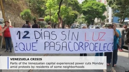 Venezuelan capital struck by power cuts amid protests