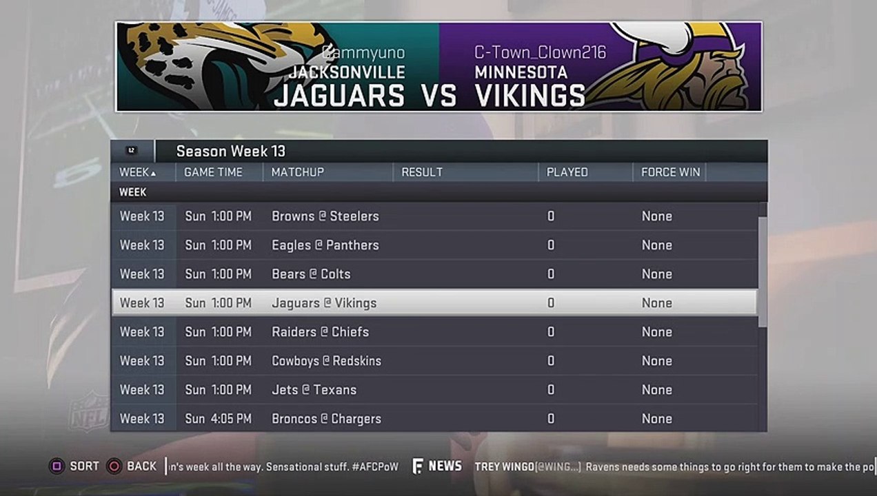 Week 13 Keys to Victory