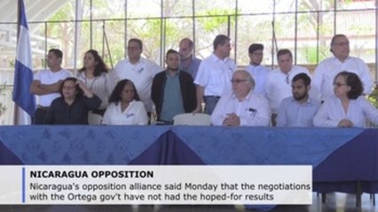Nicaraguan opposition: Talks with Ortega have not had hoped-for results
