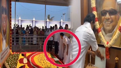 கருணாநிதி நினைவிடத்தில் வேட்பாளர் பட்டியலை வைத்து ஆசி பெற்ற ஸ்டாலின்