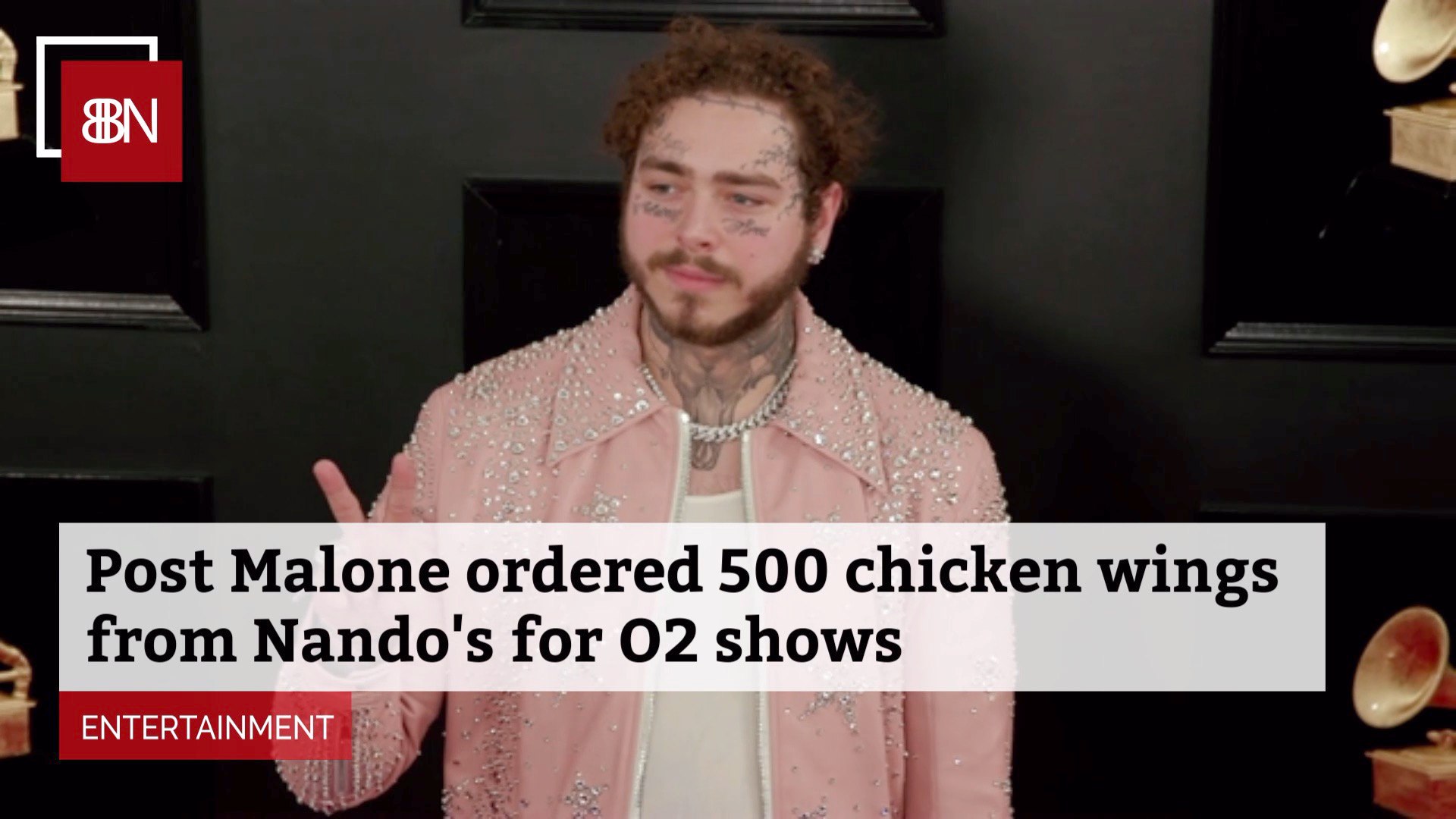 ⁣Post Malone Gets 500 Chicken Wings