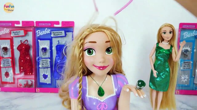 Barbie Jewel Sparkle déguisement de Princesse Raiponce Elsa Bell dolls Gaun boneka Barbie Vestido car boneca