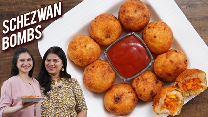 Schezwan Bombs - How To Make Schezwan Balls At Home - Women's Day Special With Ruchi