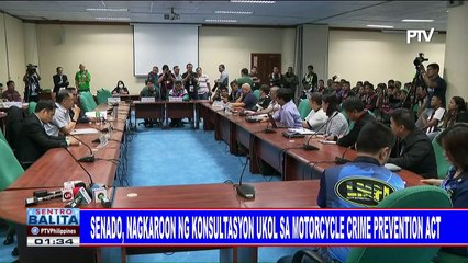 Senado, nagkaroon ng konsultasyon ukol sa Motorcycle Crime Prevention Act