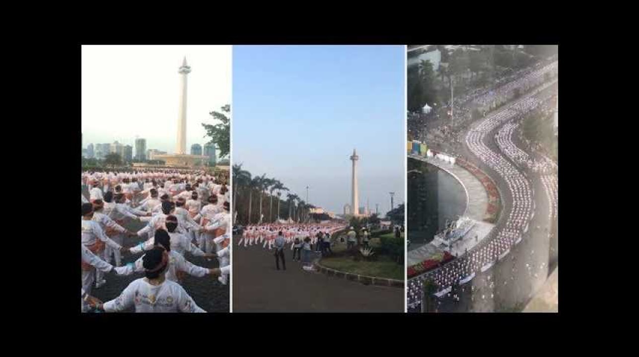 Le président et 65.000 Indonésiens participent à une "danse poco-poco de masse"