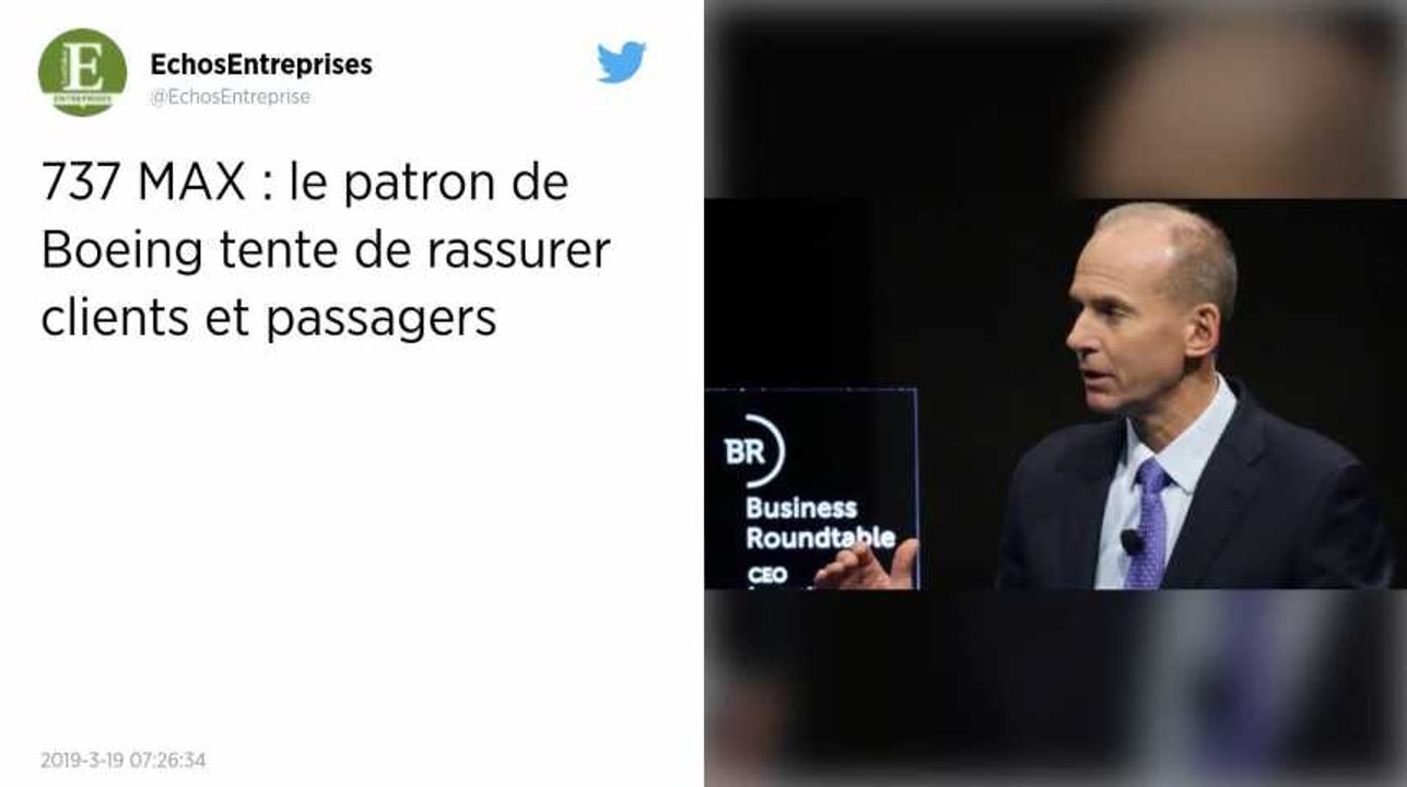 737 MAX. Le PDG de Boeing tente de rassurer ses clients et leurs passagers