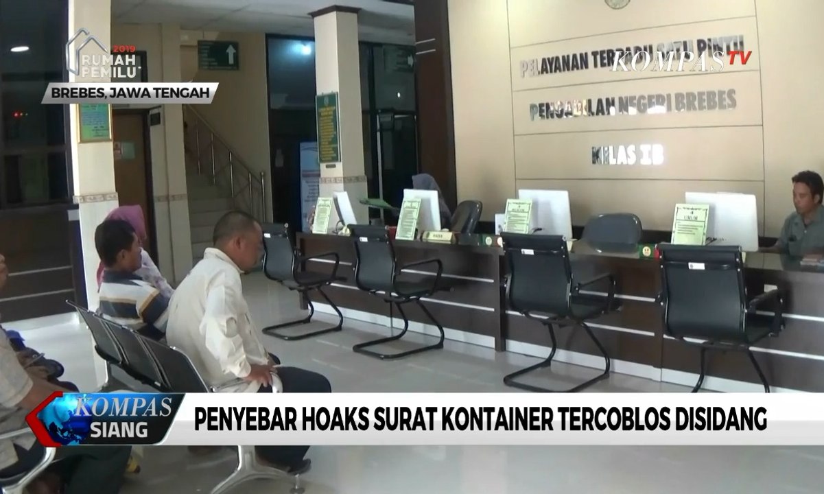 Penyebar Hoaks Surat Kontainer Tercoblos Disidang