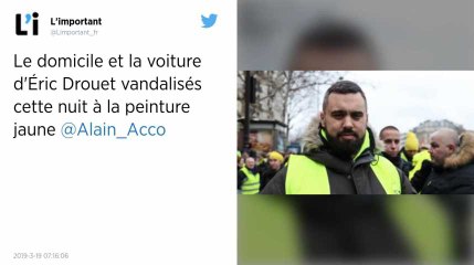 "Gilets jaunes" : le pavillon d'Eric Drouet, en région parisienne, vandalisé