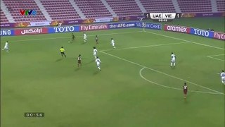 Tuyệt phẩm của Tuấn Anh vào lưới U23 UAE (VCK U23 châu Á 2016)