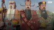 Três deuses gigantes protegem hotel chinês dos maus espíritos