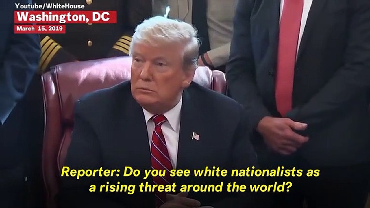 Trump Denies White Nationalists Are A 'Rising Threat' Across The World