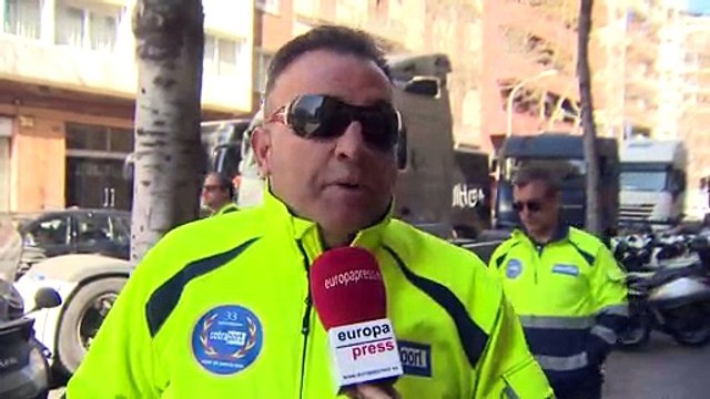 Protesta de transportistas del Puerto de Barcelona