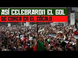 Mexicanos celebran gol de Corea