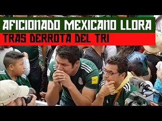 Aficionado llora tras derrota del Tri