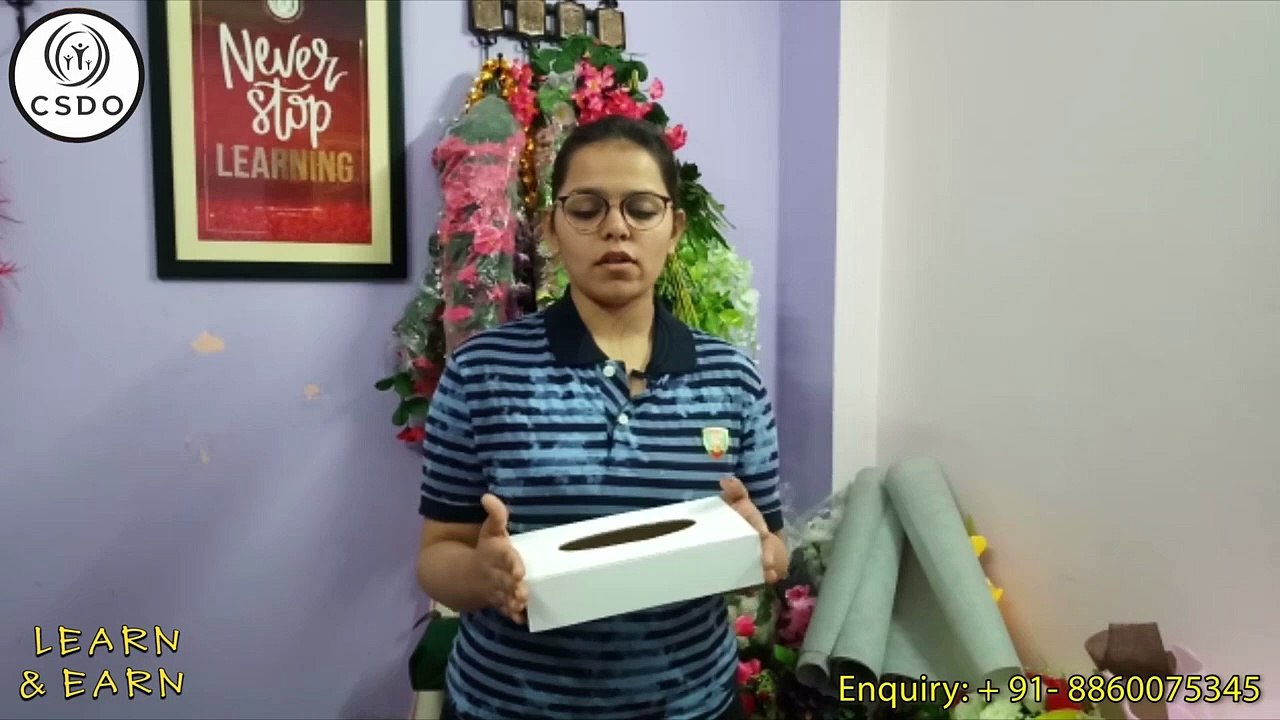 Tissue Box Decoration   Decoupage on Tissue box