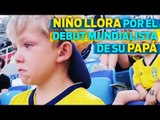 Hijo de Marcus Berg llora al verlo jugar con el uniforme de Suecia