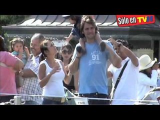 Grettel Valdez y Pato Borgetti muy contentos en familia