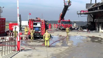 Hadımköy'de Yanan Fabrikada Soğutma Çalışmaları Tamamlandı