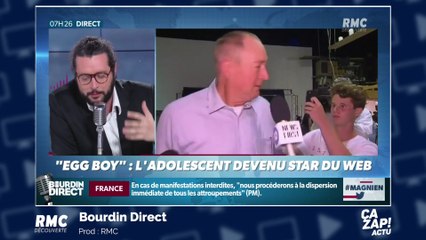 Il casse un oeuf sur la tête d'un sénateur et devient une star du web
