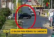 Los Olivos: asaltan a empresario y lo balean para robarle su camioneta