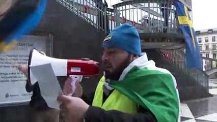 İsveç'te Esed rejimi protesto edildi - STOCKHOLM