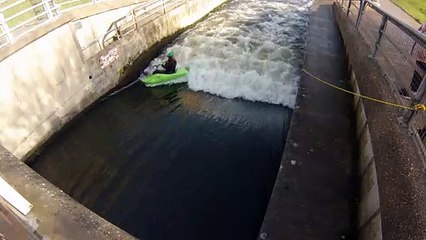 Goose Stuck in White Water Course
