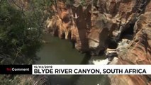 Salto de altura en el cañón del Blyde, en Sudáfrica