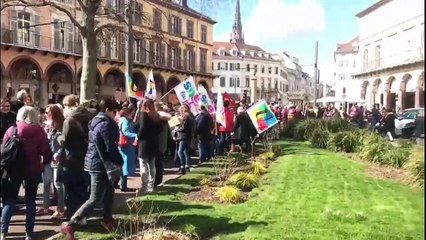Mobilisation interprofessionnelle: plus de 600 manifestants à Mulhouse