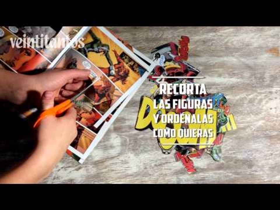 DIY Espejo estampado de cómics