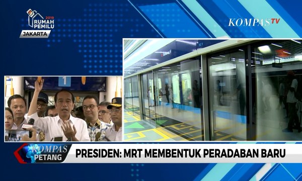 Bersama Anies Baswedan, Presiden Joko Widodo Uji Coba MRT Jakarta