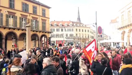 Mulhouse : plus de 600 manifestants au défilé interprofessionnel