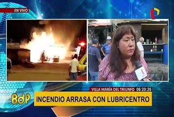 VMT: incendio reduce a cenizas puesto de auxilio mecánico