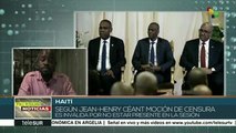 Aprueban moción de censura contra primer ministro de Haití