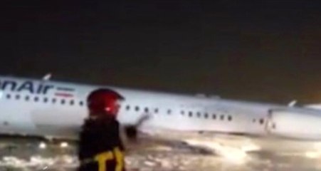 Son Dakika! İran'da Yolcu Uçağı İniş Sırasında Alev Aldı