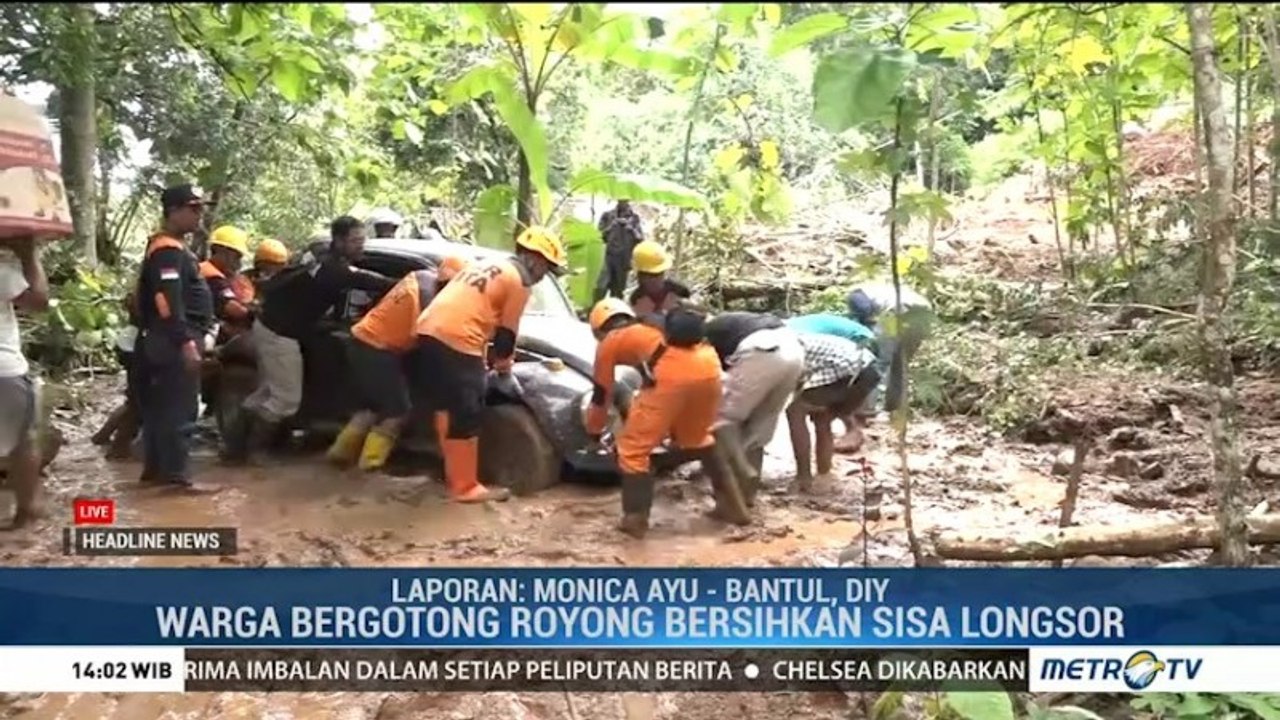 Dua Korban Longsor Bantul Belum Ditemukan