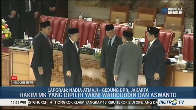 Aswanto dan Wahiduddin Adams Kembali Terpilih Jadi Hakim MK